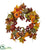 Silk Plants Direct Pumpkin, Gourd, Berry and Maple Leaf Wreath - Pack of 1