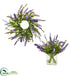 Silk Plants Direct Lavender Arrangement and 14” Lavender Wreath - Pack of 1