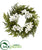 Silk Plants Direct Mixed Fern and Phalaenopsis Orchid Artificial Wreath - White - Pack of 1
