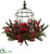 Silk Plants Direct Pine Berry Birdhouse Candelabrum - Pack of 1
