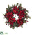 Silk Plants Direct Poinsettia & Berry Wreath - Pack of 1