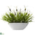 Silk Plants Direct Grass & White Floral - White - Pack of 1