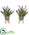Silk Plants Direct Lavender Artificial Plant in Tin Planter with Legs - Pack of 2