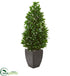 Silk Plants Direct Bay Leaf Cone Topiary Artificial Tree UV Resistant - Pack of 1