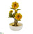 Silk Plants Direct Zinnia Artificial Arrangement - Yellow - Pack of 1