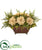 Silk Plants Direct Dahlia and Fern Artificial Arrangement - Orange - Pack of 1
