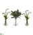 Silk Plants Direct Baby Breath and Olive Artificial Arrangement in Vase - White - Pack of 3