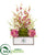 Silk Plants Direct Cherry Blossom, Hydrangea and Succulent Artificial Arrangement - Pack of 1