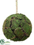 Silk Plants Direct Moss, Soil Hanging Orb - Green - Pack of 2