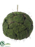 Silk Plants Direct Moss, Soil Hanging Orb - Green - Pack of 1