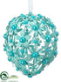 Silk Plants Direct Rhinestone Egg Ornament - Blue - Pack of 8