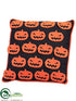 Silk Plants Direct Pumpkin Pillow - Black Orange - Pack of 3