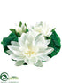 Silk Plants Direct Floating Water Lily - Cream - Pack of 6