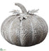 Silk Plants Direct Metal Pumpkin - Whitewashed - Pack of 1