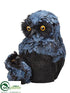 Silk Plants Direct Mother And Child Owl - Black Blue - Pack of 4