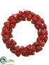 Silk Plants Direct Heart Wreath - Red - Pack of 4