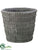 Silk Plants Direct Clay Pot - Gray - Pack of 1