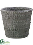 Silk Plants Direct Clay Pot - Gray - Pack of 1