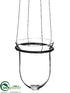 Silk Plants Direct Hanging Glass Vase - Clear - Pack of 2