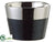Round Ceramic Pot - Silver Black - Pack of 1