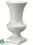 Silk Plants Direct Ceramic Footed Urn - White - Pack of 1
