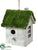 Hanging Moss Wood House - Whitewashed Green - Pack of 6