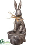 Silk Plants Direct Bunny - Pewter Antique - Pack of 1