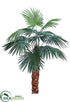 Silk Plants Direct Fountain Palm Tree - Green - Pack of 4