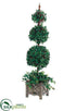 Silk Plants Direct Ivy Triple Ball Topiary - Green - Pack of 1