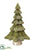 Iced Sisal Tree Ornament - Green Ice - Pack of 2