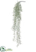 Silk Plants Direct Glittered Plastic Twig Hanging Vine - Gray Ice - Pack of 6
