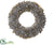 Iced Dried Cotton Pod Wreath - Gray Ice - Pack of 2