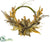 Maple, Oak, Antler, Pine Cone Half Wreath - Brown Beige - Pack of 1