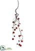 Silk Plants Direct Jingle Bell Garland - Red - Pack of 12