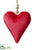Padded Heart Ornament - Red - Pack of 20