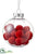 Plastic Ball Ornament - Clear Red - Pack of 12