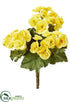 Silk Plants Direct Begonia Bush - Yellow - Pack of 12
