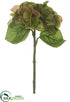 Silk Plants Direct Hydrangea Spray - Olive Green - Pack of 12