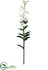 Silk Plants Direct Dendrobium Orchid Spray - White - Pack of 2