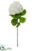 Silk Plants Direct Large Velvet Hydrangea Spray - White - Pack of 12