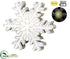 Silk Plants Direct Battery Operated Snowflake Table Top - White - Pack of 2