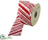 Silk Plants Direct Plaid Ribbon - Red White - Pack of 12