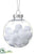 Plastic Ball Ornament - Clear White - Pack of 12
