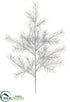 Silk Plants Direct Glittered Pine Spray - Silver - Pack of 36
