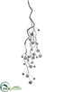 Silk Plants Direct Jingle Bell Garland - Silver - Pack of 12