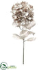 Silk Plants Direct Large Metallic Hydrangea Spray - Pewter Silver - Pack of 12