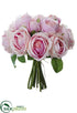 Silk Plants Direct Rose Bouquet - Pink - Pack of 6
