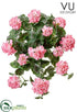 Silk Plants Direct Geranium Hanging Bush - Pink - Pack of 6