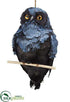 Silk Plants Direct Hanging Owl - Black Blue - Pack of 2