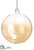 Glass Ball Ornament - Amber - Pack of 6
